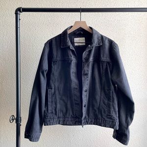 Black denim jacket
